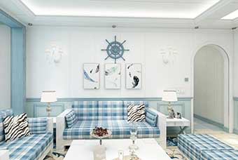 廊坊地中海风格-客厅